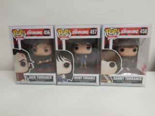 Funko Pop Movies The Shining Set Of (3) Jack Wendy Danny Vinyl Figures W/protect