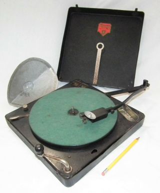 Rare Vintage Brunswick Parisian Gramophone Phonograph 78 Rpm Record Player Work