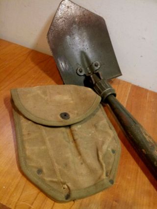 Ww2 Us Army Ames M43 Entrenching Tool Dated 1943 W 1944 Dated Carrier