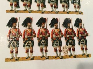 Victorian Raphael Tuck Sons Die Cut Scraps 2 Half Sheets And 4 Large Soldiers 2