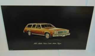 Vintage 1976 Chevy Malibu Station Wagon Chevrolet Dealership Advertising Sign