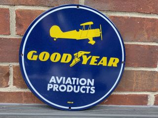 Good Year Aviation Products Vintage Style Porcelain Enamel Sign
