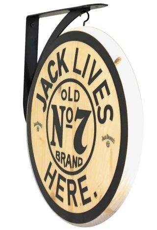 Jack Lives Here Double Sided Pub Sign - 12 " Diameter Sign