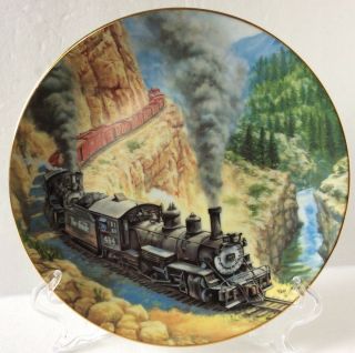 Hamilton Above The Canyon Steam Engine Collector Plate Locomotive Train