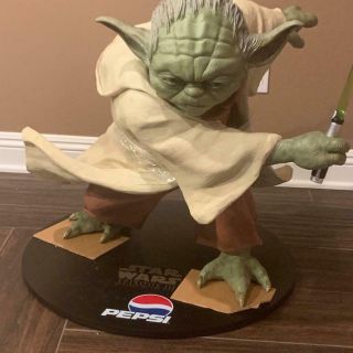 Limited Edition Life Size Yoda Statue Pepsi Promo Star Wars Holy Grail Nos N Box