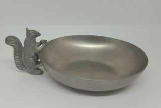 Reed And Barton Pewter Bowl With Squirrel - Nut Dish