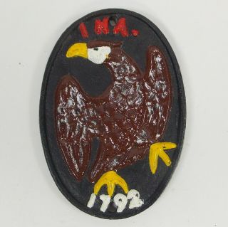 Ina Eagle 1792 Fire Mark Plaque Sign Cast Iron