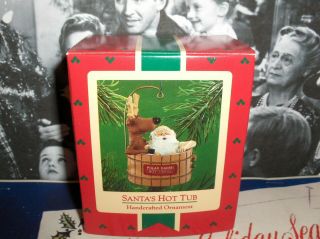 Santa In The Hot Tub`1986`santa Loves Relaxing In The Tub.  Hallmark Tree Ornament