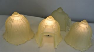 4 Art Deco Slip Shades For Chandelier,  Wall Sconces Ceiling Fixtures