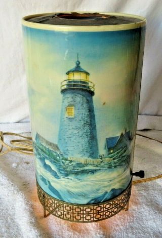 Vintage Motion Lamp Lighthouse,  Clipper Sailing Ship 1956 L.  A.  Goodman Co.