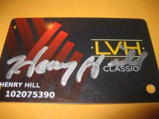 Henry Hill Goodfella Signed Casino Rewards Card From The Old Hilton 1960s