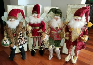 4 Vintage Mark Roberts Santa Fairys 16 " Numbered W/ Boxes 12 Days Of Christmas