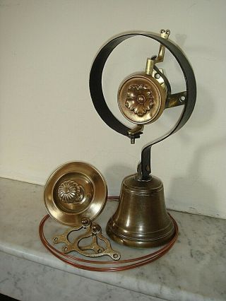 Large Victorian Door Bell,  Servants Bell.  Pull & Cranks,  Antique Stable Bell.
