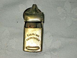 A Vintage Chrome Brass Acme Thunderer Sports Referees Whistle Made In England