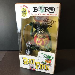 Rat Fink Figure W/ Skateboard Ed “big Daddy” Roth 1999