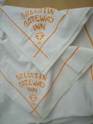 Gallatin Gateway Inn Montana Scarce Vintage Table Cloth
