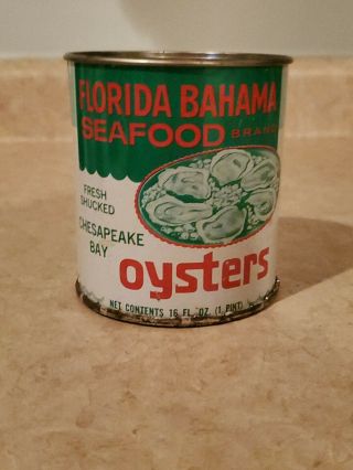 Florida Bahama Brand Chesapeake Bay Oyster 16oz Tin Can