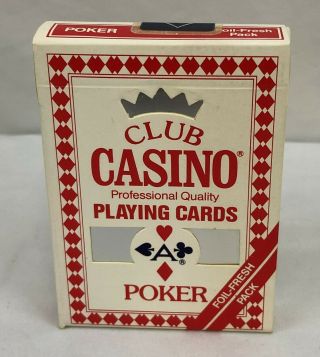 Rare Vtg Arrco Club Casino Poker No.  88 Foil - Fresh Pack Of Playing Cards