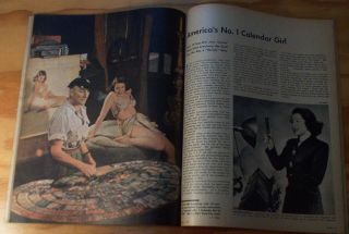 1946 Pic Mag Rolf Armstrong 1 Calendar Girl Of 1946 Joan Conant