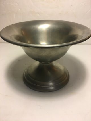Vintage Nantucket Pewter Footed Bowl Pedestal Dish