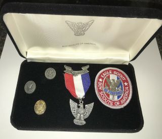 Eagle Scout Award Patch Medal Pins Set Mc8