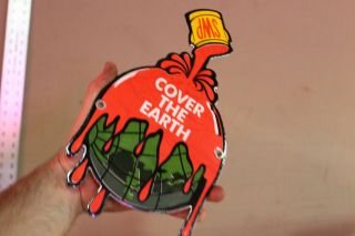 Sherwin Williams Paints Cover The Earth Porcelain Metal Dealer Sign Globe Swp 66