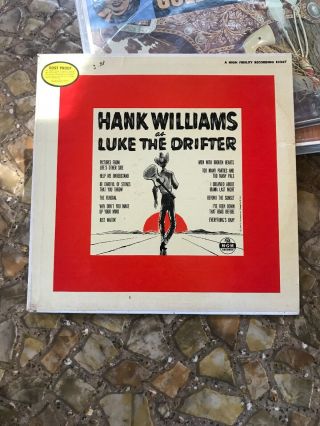 Hank Williams As Luke The Drifter 33 Lpn Vinyl.