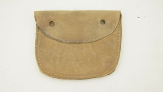 Ww2 German Leather Pouch For Dog Tag,  Orig