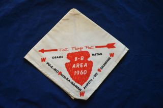 Boy Scout Oa Area 8 - B 1960 Conclave Neckerchief [cm0639]