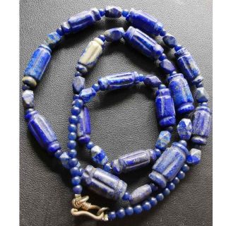 Unique Old Wonderful Lapis Lazuli Stone Beads Necklace