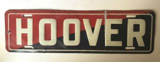Vintage Tin Auto License Plate Topper President Herbert Hoover - 1920 
