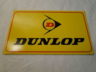 Dunlop Tires Vintage Metal Advertising Tire Display Sign