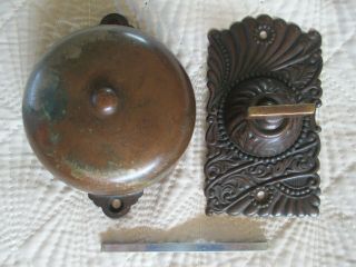 Vintage Antique Victorian Eastlake Mechanical Turn Knob Door Bell