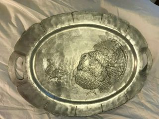 Vintage Aluminum Turkey Platter Wendell August Forgeing