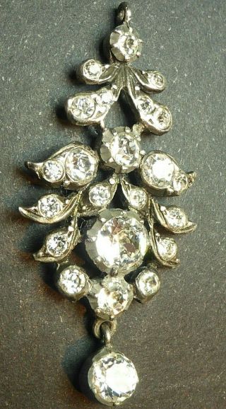 Antique Silver Paste Pendant Drop For Necklace
