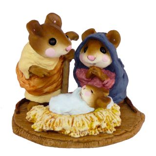 Wee Forest Folk Chris - Mouse Pageant,  Wff M - 117,  Nativity Mouse