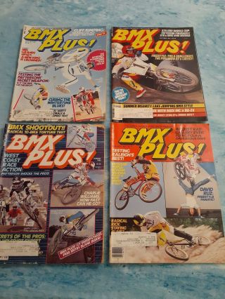 Vtg 1983/84 Bmx Plus Magazines,  Aug,  Oct,  Nov,  (jan 84 