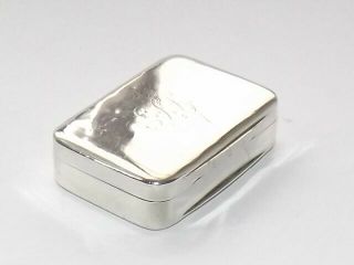 Antique Mid 19th Century Silver Snuff Box Pill Box C1860