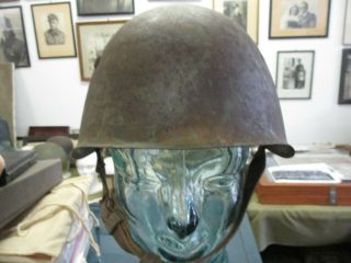 Wwii Italian Army Model 1933 Steel Helmet,  Large Size 59