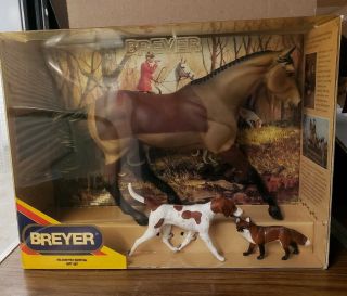 Retired Nib Breyer 3359 Traditional Size Fox Hunting Gift Set Collectible