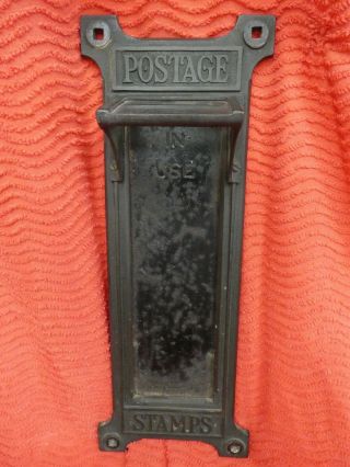 Antique/vintage Postage Stamps Cast Iron Vending Slot Post Office Wall Type