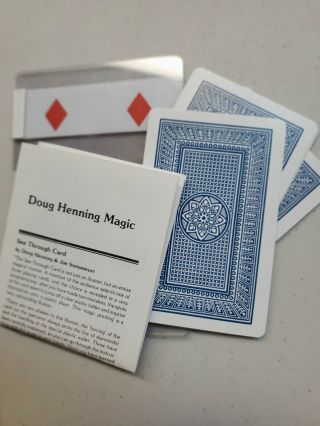 Doug Henning Magic - See Through Card Magic Trick - Vintage