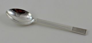 Georg Jensen Parallel Sterling Silver Oval Soup Dessert Spoon - 6 5/8 " - No Mono
