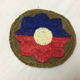 Vintage Military Us Army 9th Infantry Division Badge Patch 9