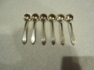 Dominick And Haff Pointed Antique Sterling Salt Spoons (set Of 6) No Mono