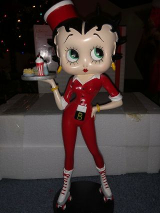 Extremely Rare Betty Boop Lifesize Sexy Rollerskate Waitress Figurine Statue