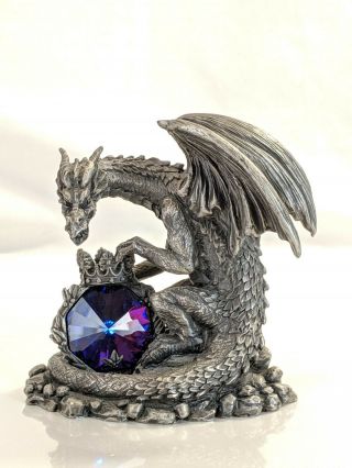 Myth And Magic Fantasy Pewter The Royal Dragon J.  Ascagh 3880 Stamped 2001