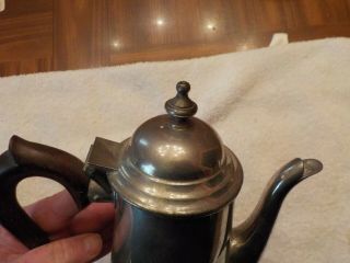 Vintage STIEFF PEWTER Tea or Coffee Serving Pot P1 - 6 Made in USA 9 1/2 