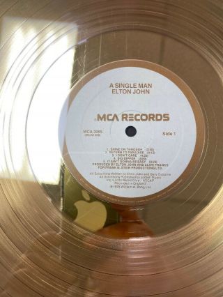 Elton John MCA Records The Of 50,  000 Inits Of A Single Man December 1978 3