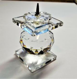 Swarovski Candle Holder 2 1/4 " Tall X 1 1/2 " Wide Crystal